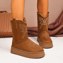 Cowboylaarzen voor Dames | Rubberen Zool en Ronde Hak