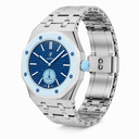 Premium Stainless steel Silver Watch Strap & Case for Swatch Royal Pop