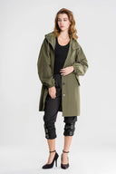 Women's Hooded Rain Jacket | Water-Repellent Oversized