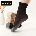 Anti-Slip Socks (10 pack) for Elderly | Non-binding, Wide Cuffs