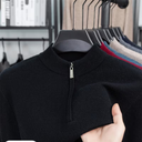 Cashemere Zip Trui Heren | Halfhoge Kraag