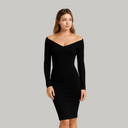 Sukienka z nutka V Neck dla kobiet