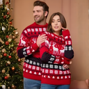 Knitted Christmas sweater | Snowflake pattern