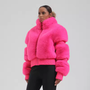 Insulated ski jacket for women | With fur collar