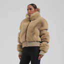 Insulated ski jacket for women | With fur collar