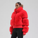 Insulated ski jacket for women | With fur collar