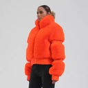Insulated ski jacket for women | With fur collar