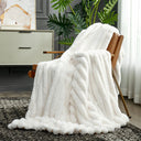 Pluszowy koc w paski | Projekt sztucznego futra