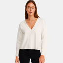 Getailleerd Gebreid Vest voor Dames | V-hals, Lange Mouwen, Zijsplit