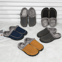 Heren Instap Slippers - Imitatiebont Afwerking en Antislip Zool