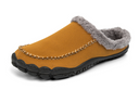 Heren Instap Slippers - Imitatiebont Afwerking en Antislip Zool