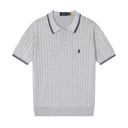 Heren Ralph Lauren Kabelgebreid Polo Shirt met Klassieke Pasvorm