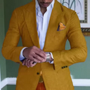 Męski blezer z odwróceniem | Zamknięcie przycisków i torby