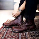 Men's lace-up ankle boots | round toe design