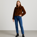 Kort jasje van imitatiebont voor dames