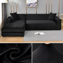 Modern Velvet Corner Sofa Cover for Chaise Longue & Furniture Protection