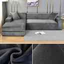 Modern Velvet Corner Sofa Cover for Chaise Longue & Furniture Protection