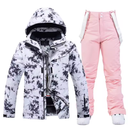 Women's ski jacket | Winter snowsuit with hood