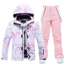 Women's ski jacket | Windproof snowsuit with pants