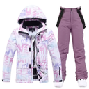 Women's ski jacket | Windproof snowsuit with pants