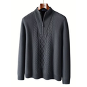 Staande Kraag Schaapswollen Trui Heren | Lange Mouwen