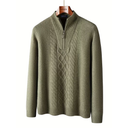 Staande Kraag Schaapswollen Trui Heren | Lange Mouwen