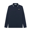 Stone Island Lange Mouwen Piqué Polo van Biologisch Katoen met Stretch