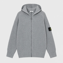 Stone Island Heren Hoodie met Voorrits en Iconische Logopatch