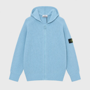 Stone Island Heren Hoodie met Voorrits en Iconische Logopatch