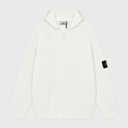 Stone Island Heren Hoodie met Voorrits en Iconische Logopatch