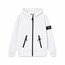 Stone Island Casual Hoodie met Rits en Praktische Zakken