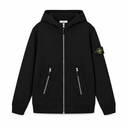 Stone Island Casual Hoodie met Rits en Praktische Zakken