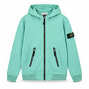 Stone Island Casual Hoodie met Rits en Praktische Zakken