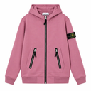 Stone Island Casual Hoodie met Rits en Praktische Zakken