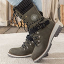 Women's Lace-Up Snow Boots | Knitted Shaft