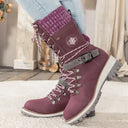 Women's Lace-Up Snow Boots | Knitted Shaft