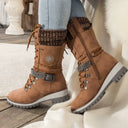 Women's Lace-Up Snow Boots | Knitted Shaft