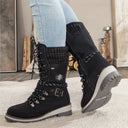 Women's Lace-Up Snow Boots | Knitted Shaft