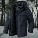 Men's hooded winter jacket | Multiple pockets