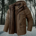 Men's hooded winter jacket | Multiple pockets