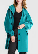 Women's Hooded Rain Jacket | Water-Repellent Oversized