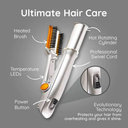 2-in-1 Roterende Hetelucht Haarborstel voor Styling, Glad Haar & Volume