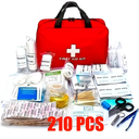 210-Piece First Aid Kit with Emergency Bag for Home, Car, Travel and Outdoor Use