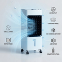 Portable evaporative air cooler with 4 liter water tank and remote control