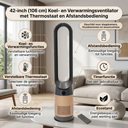 42-inch cooling and heating fan with thermostat and remote control