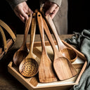 5-delige houten keukengerei set - WoodCraft - Duurzame kookgerei - Keukengerei