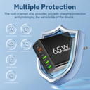 6-in-1 Snelle Oplader | 65W Multi-Poort Oplader Voltora