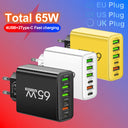 Oplader - Voltura - 65W - 6 Poorten