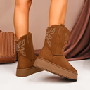 Cowboylaarzen voor Dames | Rubberen Zool en Ronde Hak