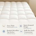 Breathable Cooling Mattress Topper for Soft and Comfortable Sleeping